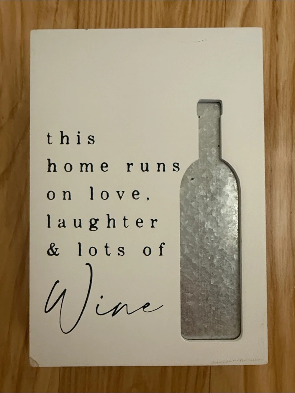 Rustic Wine Wall Sign | This Home Runs on Love, Laughter & Lots of Wine